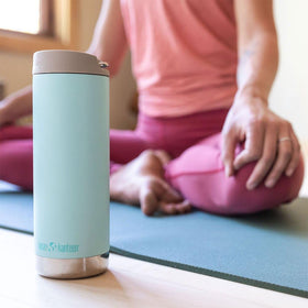 Klean Kanteen TKWide Café Cap side profile, easy-to-carry design.