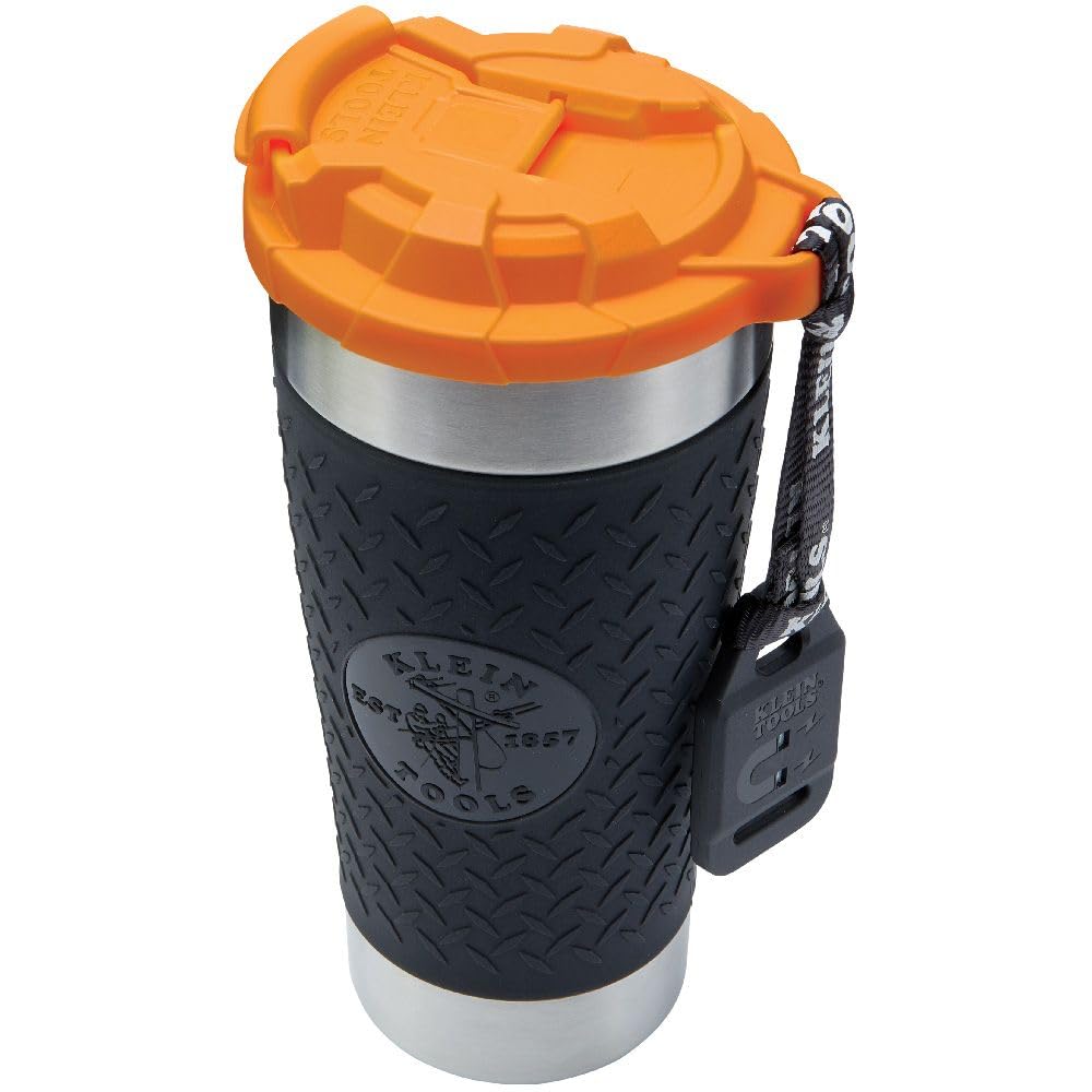 Klein Tools 55580 stainless steel tumbler with durable, on-site hydration capability