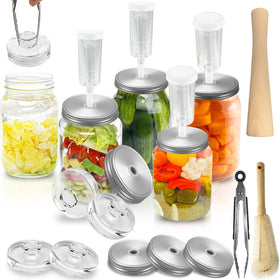 Klemon wide-mouth fermentation lids for airtight jars, supporting reliable fermentation.