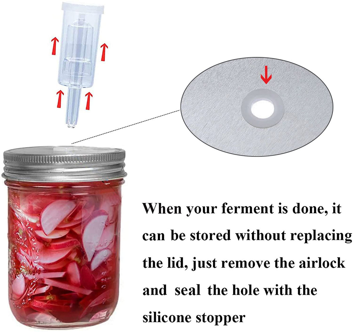 Klemon silicone rings shown for reusable fermentation lids