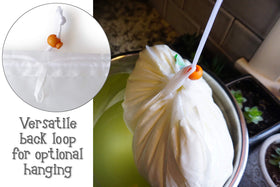 Pouch fits colanders up to 10.5 inches with Kleynhuis strainer
