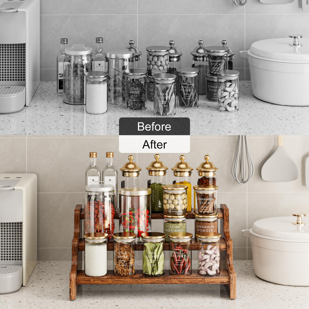 KLM tilted shelves offer quick bottle visibility and access.