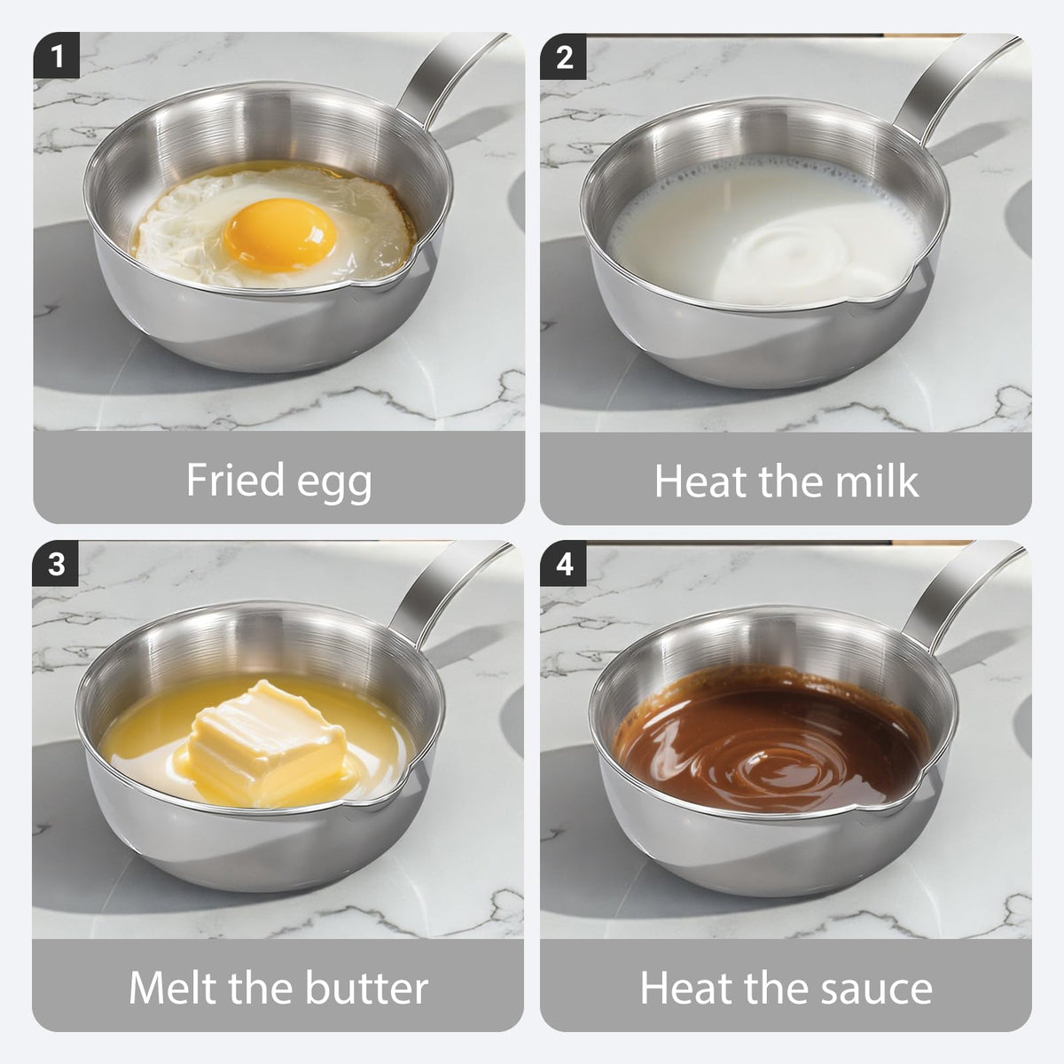 Kloahmo mini-saucepan-18-10 compact pot for small portions.