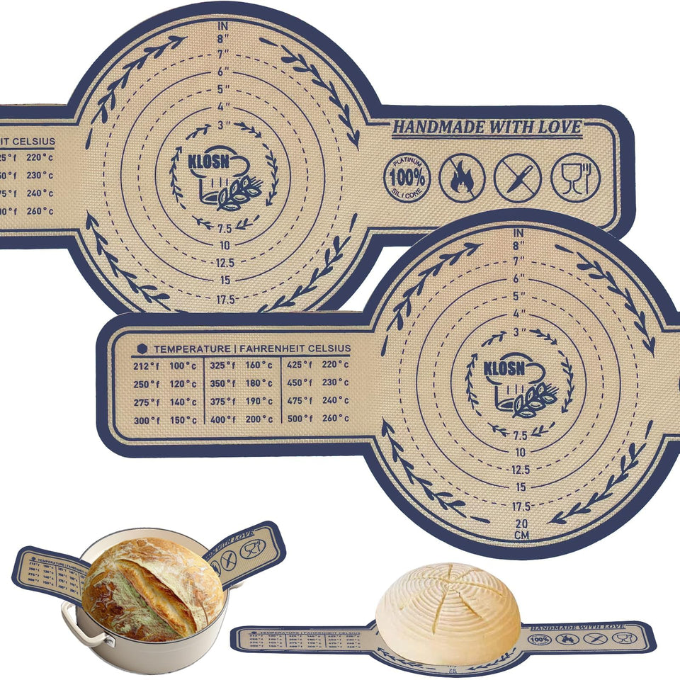 KLOSN bread sling 10-inch round for Dutch oven ensuring even baking