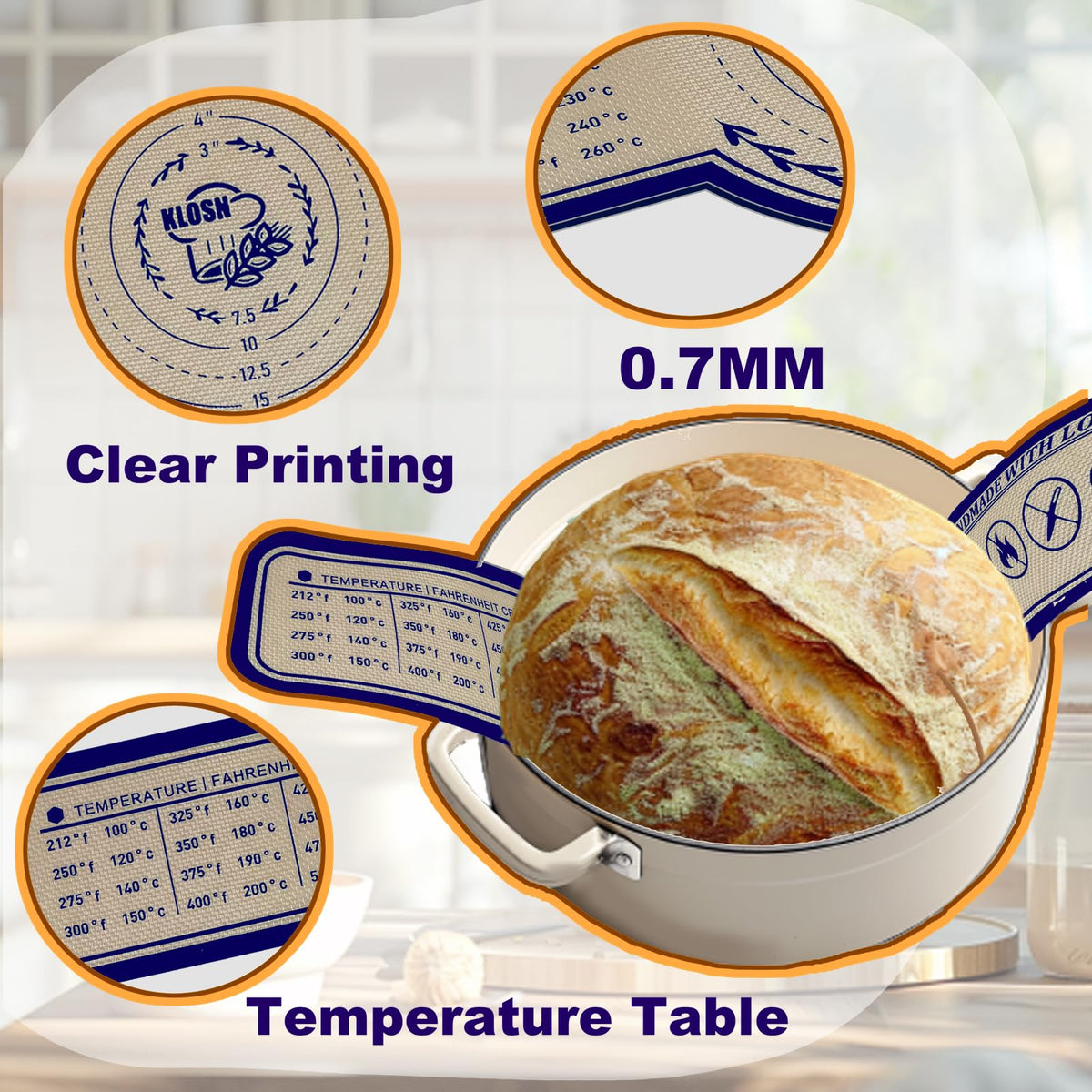 KLOSN bread sling dishwasher-safe for quick cleanup after baking