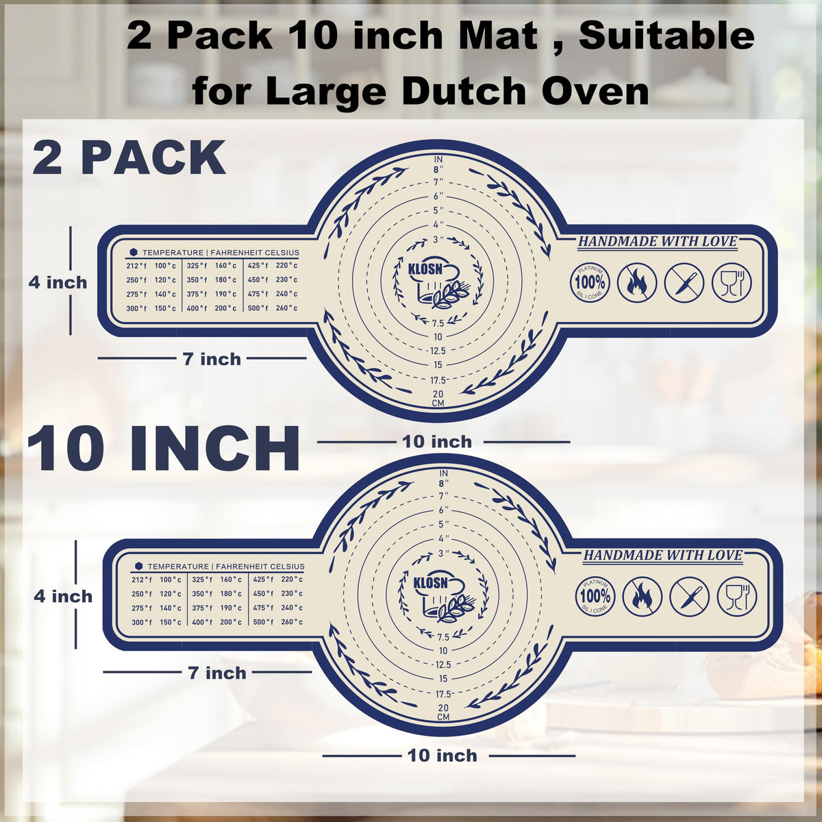 KLOSN bread sling non-stick surface prevents sticking during transfer