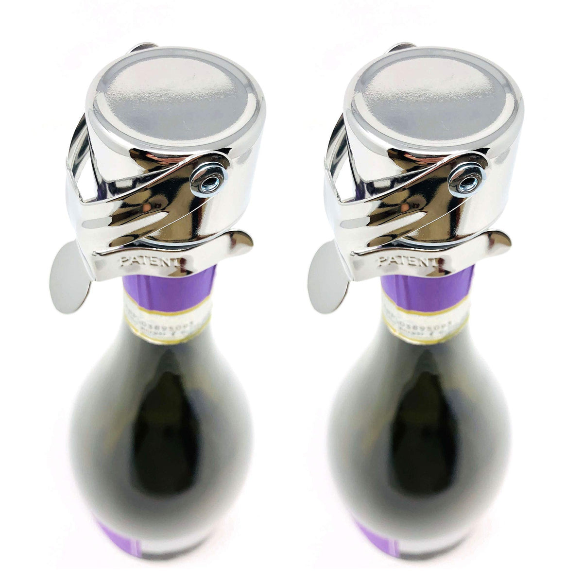 KLOVEO champagne stopper with self-tightening seal preserves fizz on a bottle