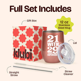KLUBI 12-ounce capacity tumbler for daily sipping and gatherings.