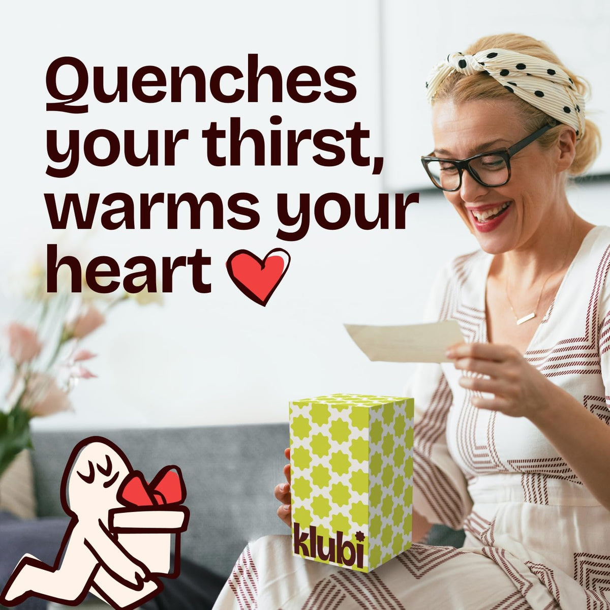 KLUBI 3 hours hot, 9+ hours cold performance supports day-long hydration.