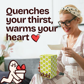 KLUBI 3 hours hot, 9+ hours cold performance supports day-long hydration.