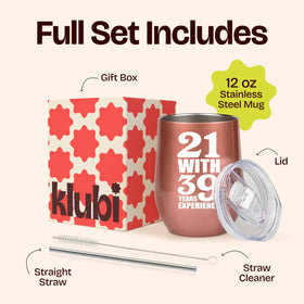 KLUBI double-wall insulated tumbler maintains hot or cold drinks during celebrations.