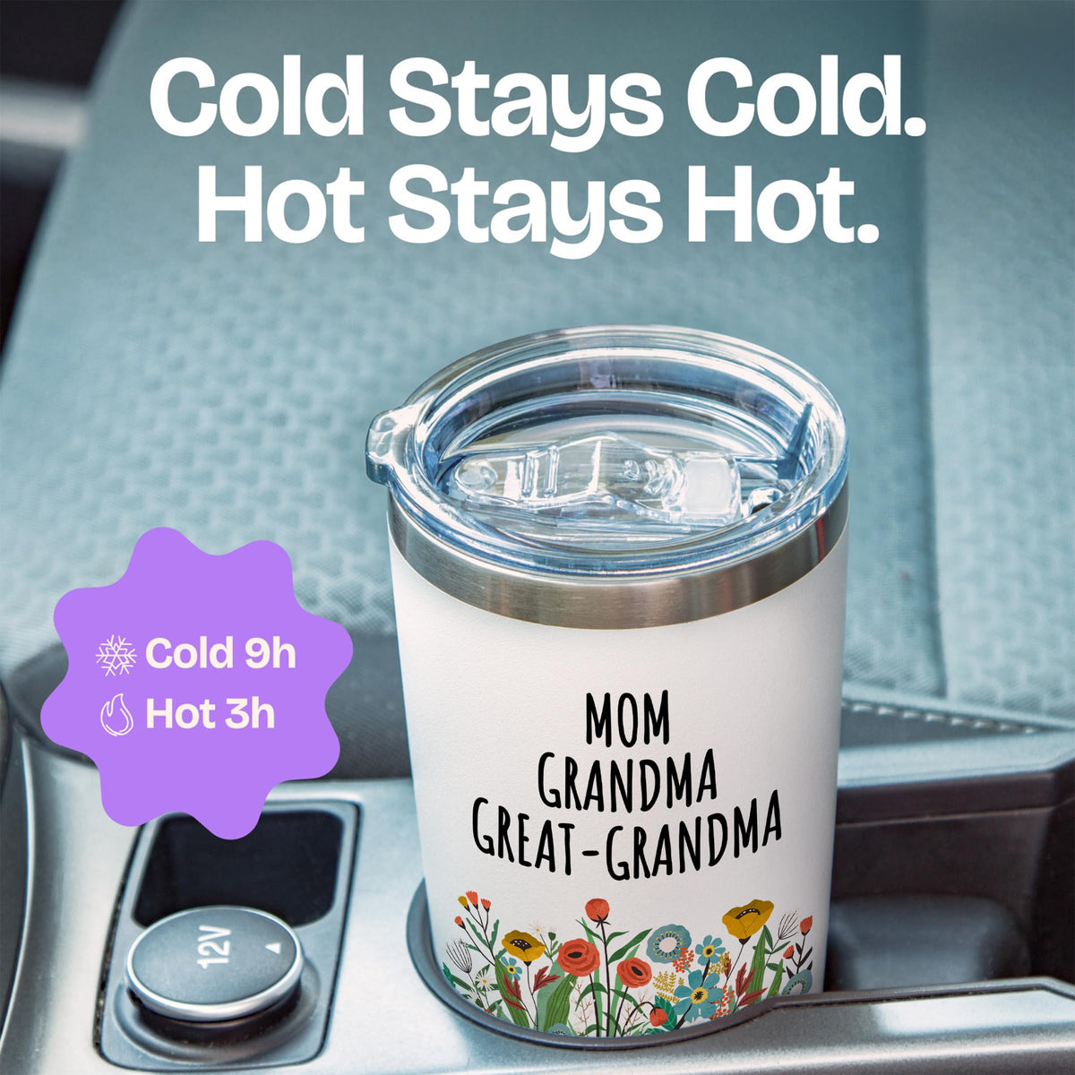 KLUBI keeps hot coffee or cold drinks at the perfect temperature.
