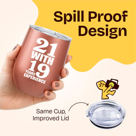 KLUBI glass with lid and straw prevents spills during on-the-go celebrations.