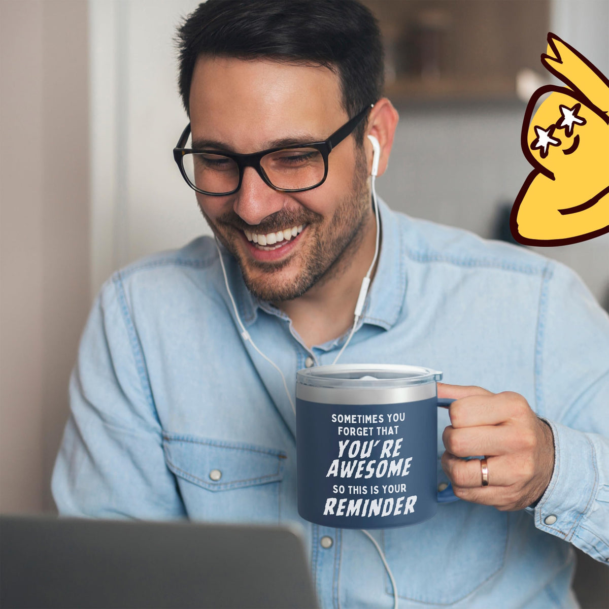 KLUBI Sometimes You Forget Awesome mug highlights a playful dad gift idea