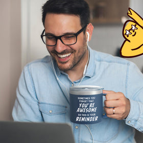 KLUBI Sometimes You Forget Awesome mug highlights a playful dad gift idea