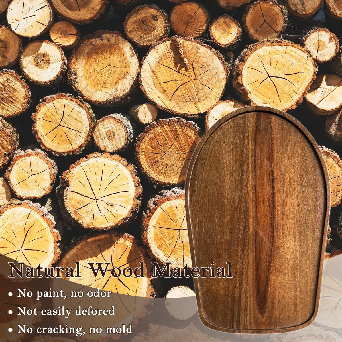 Klxuyuo Acacia Wood Mixer Slider Mat makes a gift-ready kitchen accessory