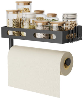 KLYLVENNE paper towel holder wall mount with one-handed tear in matte black