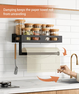 KLYLVENNE paper towel holder wall mount shelf storage add-on