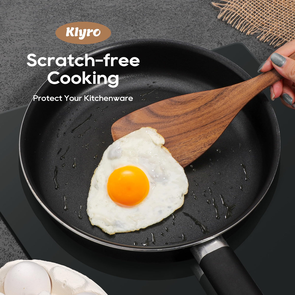 KLYRO turner with broad surface for quick stirring and turning