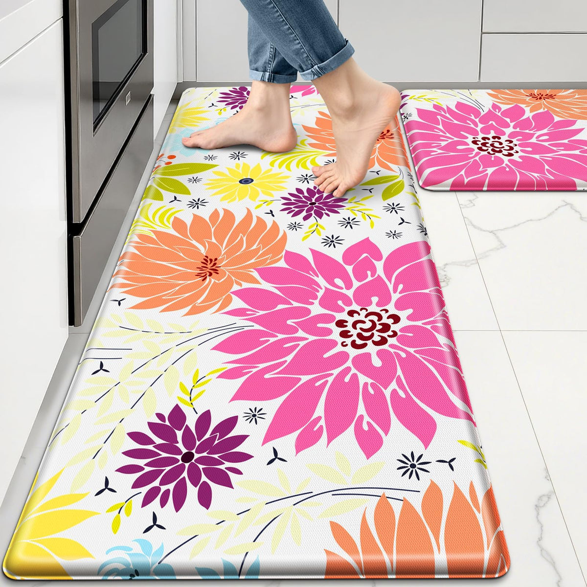 KMAT kitchen mat with ergonomic 0.4-inch cushion for fatigue relief