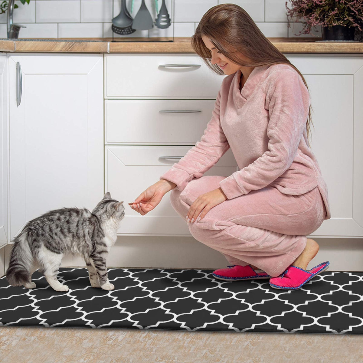 KMAT two-piece set provides spacious standing area in laundry or craft spaces.