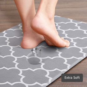 KMAT memory-foam cushion provides comfort during long prep and cleanup tasks