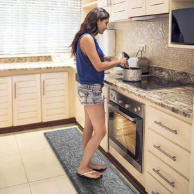 KMAT Kitchen Mat in neutral grey blends with any decor.