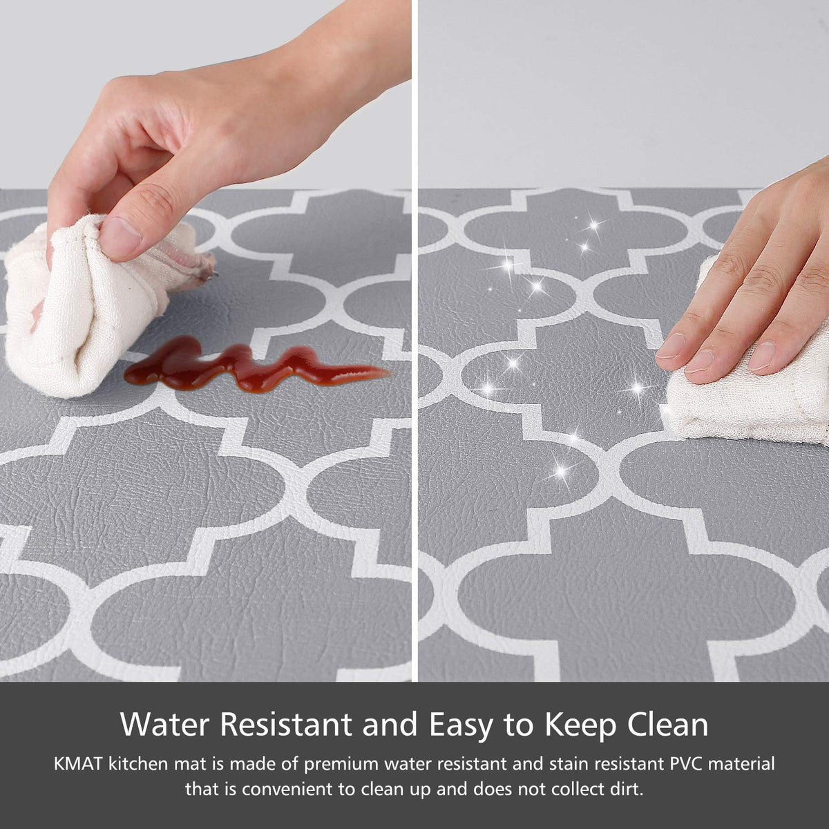 KMAT kitchen mat non-slip bottom keeps mat in place on various floors