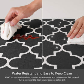 KMAT waterproof surface resists spills and wipes clean for kitchens.
