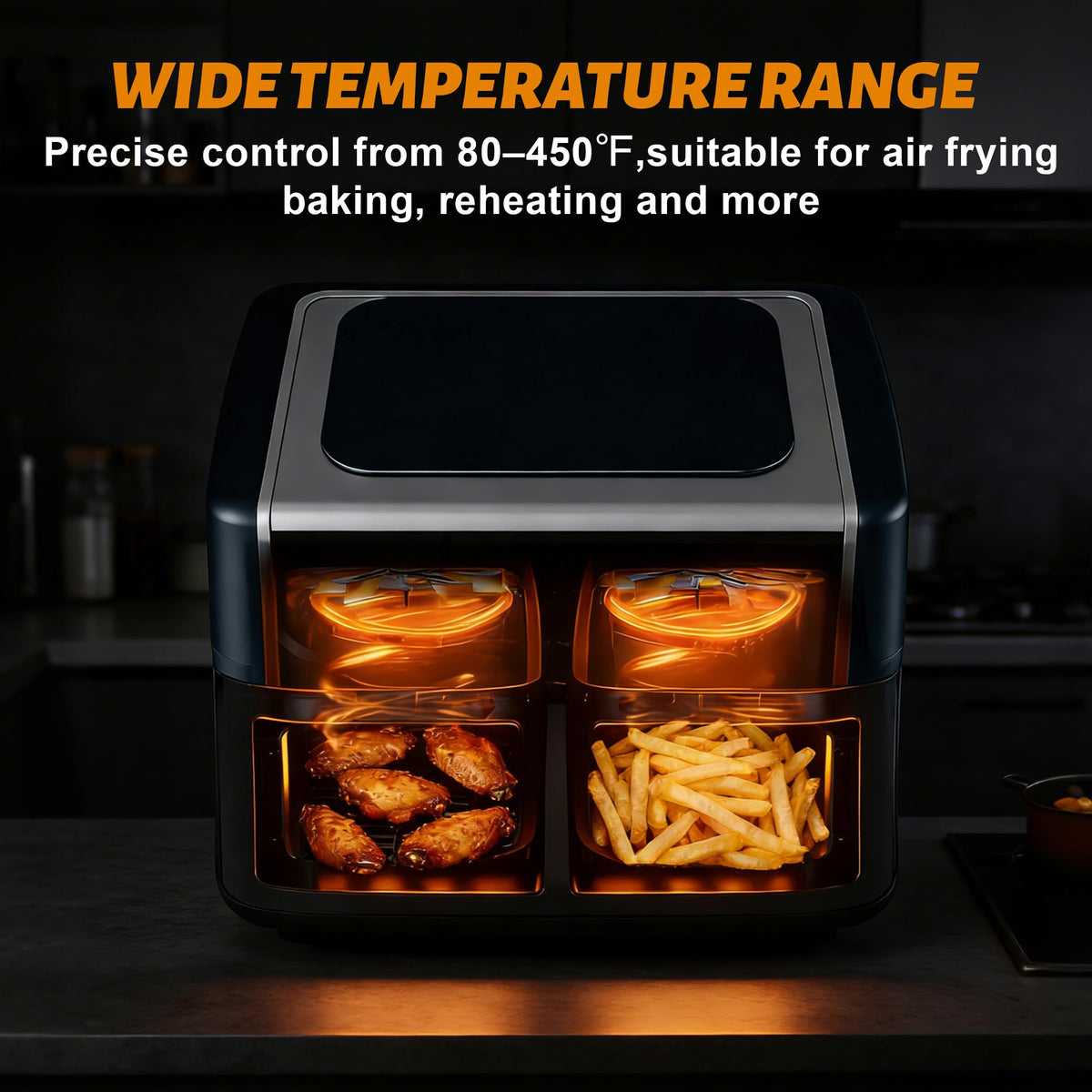 KMFurnila easy-clean surfaces wipe clean after cooking