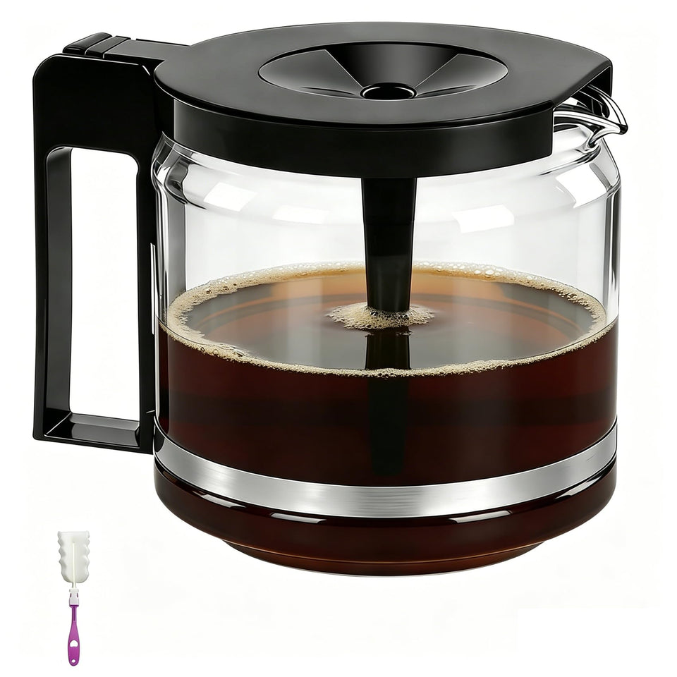 KMHGD 2026 upgrade carafe glass 89830 – durable, heat‑resistant for hot coffee