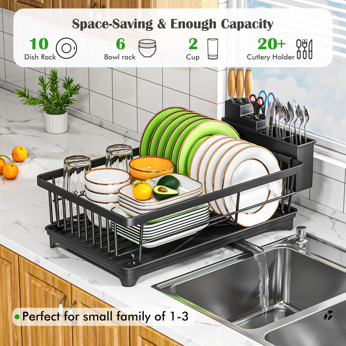 Kmiectse rack uses rust-resistant metal for durable daily use.