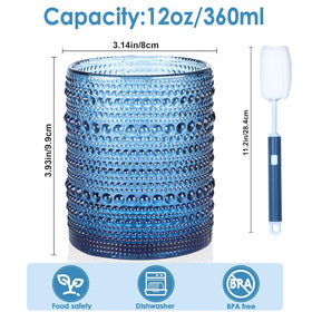 KMIGRUAN 12oz blue water tumbler, sturdy for everyday use.
