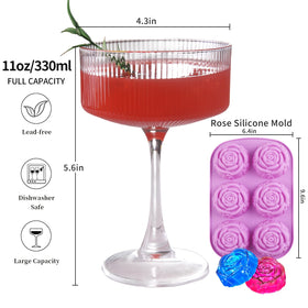 KMIGRUAN lead-free glass is dishwasher safe for easy cleanup.