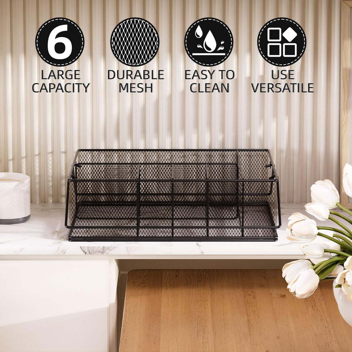 KMUZAWN compartments sized for full-size plates and cups for easy party setup.