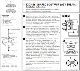Knape & Vogt KV Lazy Susan 1-inch rim keeps items from sliding.