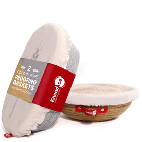 KneadAce banneton oval basket, breathable design for even proofing and crust development.