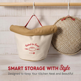 KNEADACE bread bag machine washable for repeated use.