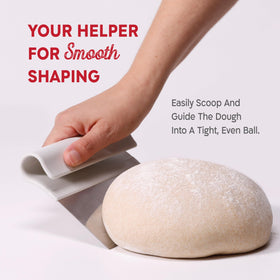 KneadAce brush with synthetic bristles for easy cleaning and flour dusting