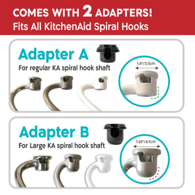 KneadAce compatible with 5-8 qt bowl-lift KitchenAid mixers.