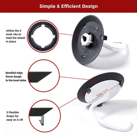 Dark grey KneadAce shield adds a sleek durable look to the mixer