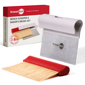 KneadAce dough scraper with bevel blade for precise dough cutting