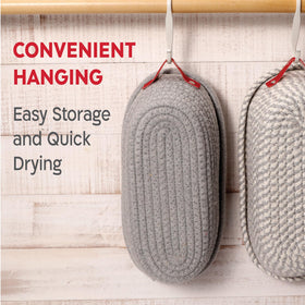KneadAce foldable design with hanging hook for compact storage and quick drying.