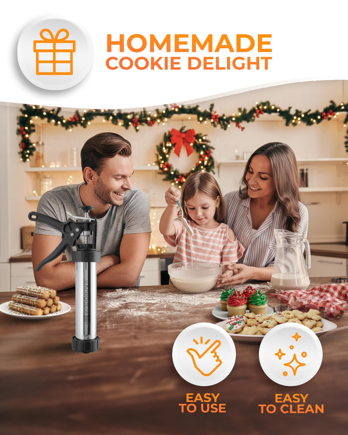 KneadEat full baking machine set ideal for cookies, churros, and cake decorating