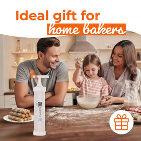 Included recipe for dough preparation with the KneadEat churro kit