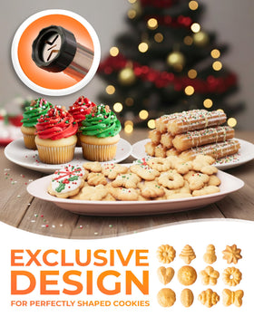 KneadEat icing gun with 48 tips for decorating cookies, cakes, and cupcakes