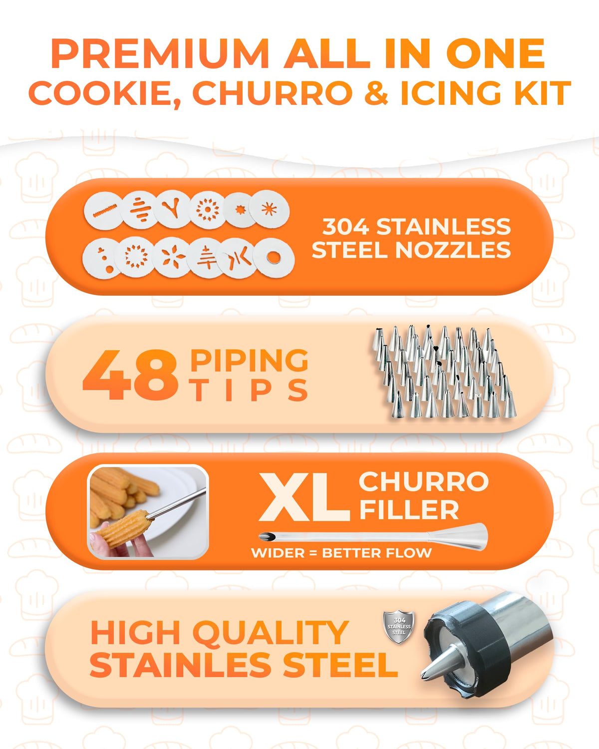 KneadEat premium 304 stainless steel build for durable baking performance