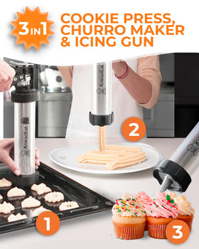 KneadEat XL churro filler for stuffing treats with chocolate, dulce de leche, or caramel