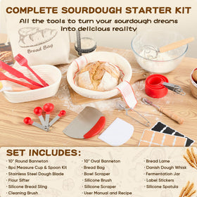 Knedwrmy round banneton basket for smooth, even dough proofing.
