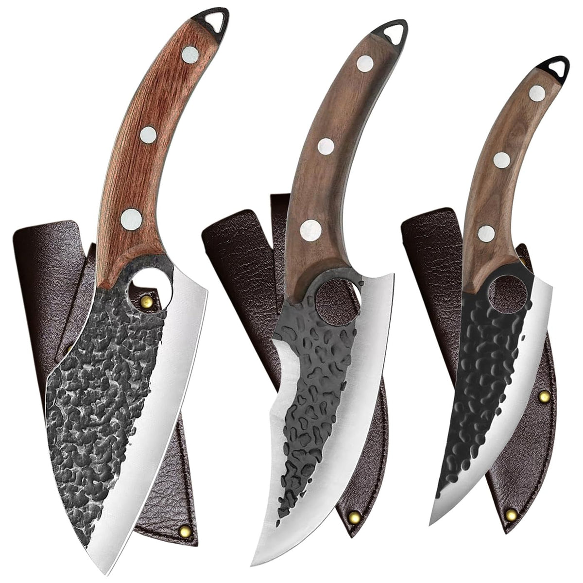 KNIFAST 6-piece forged knife blade close-up showing sharp edge for precise cutting